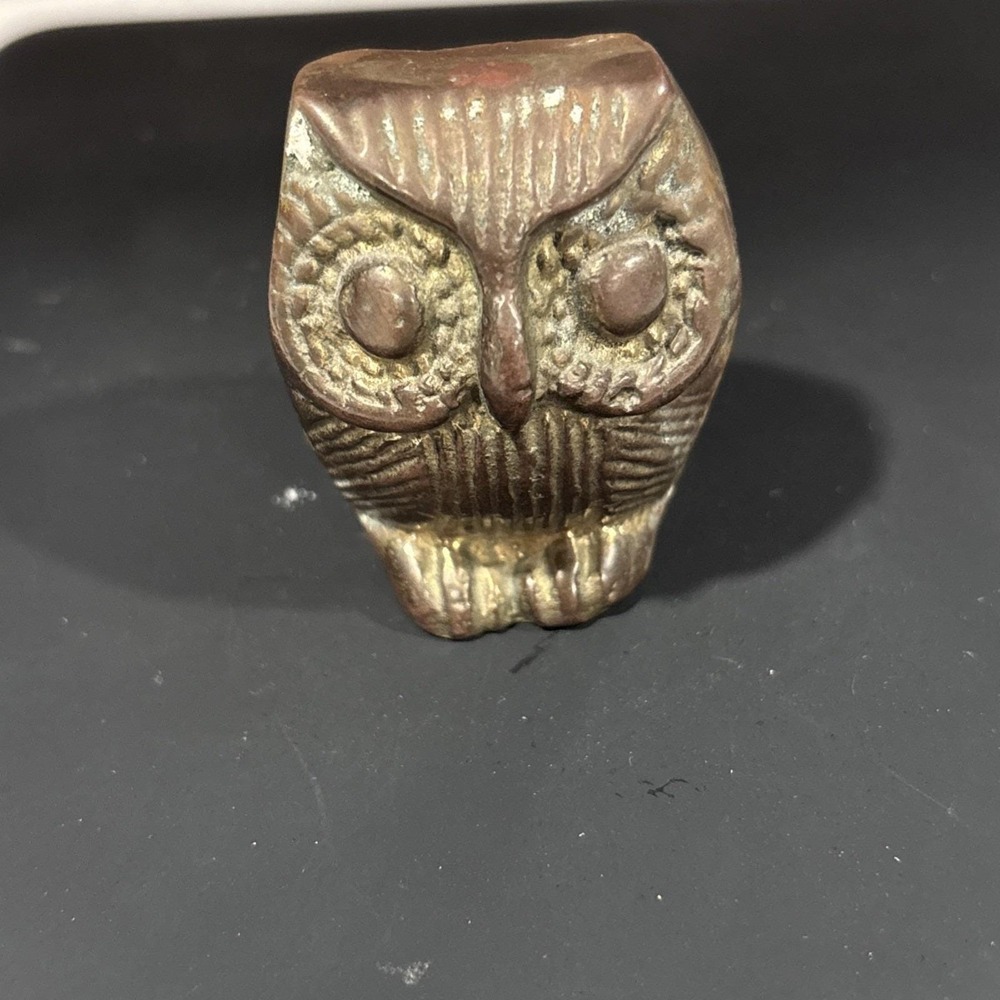 Small MCM Solid Brass Owl